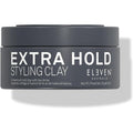 Eleven Australia Extra Hold Styling Hair Clay front view of gray container for professional matte grooming