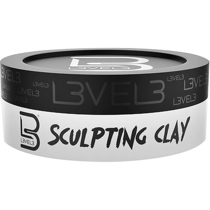 Level 3 Hair Sculpting Clay front view container for men styling
