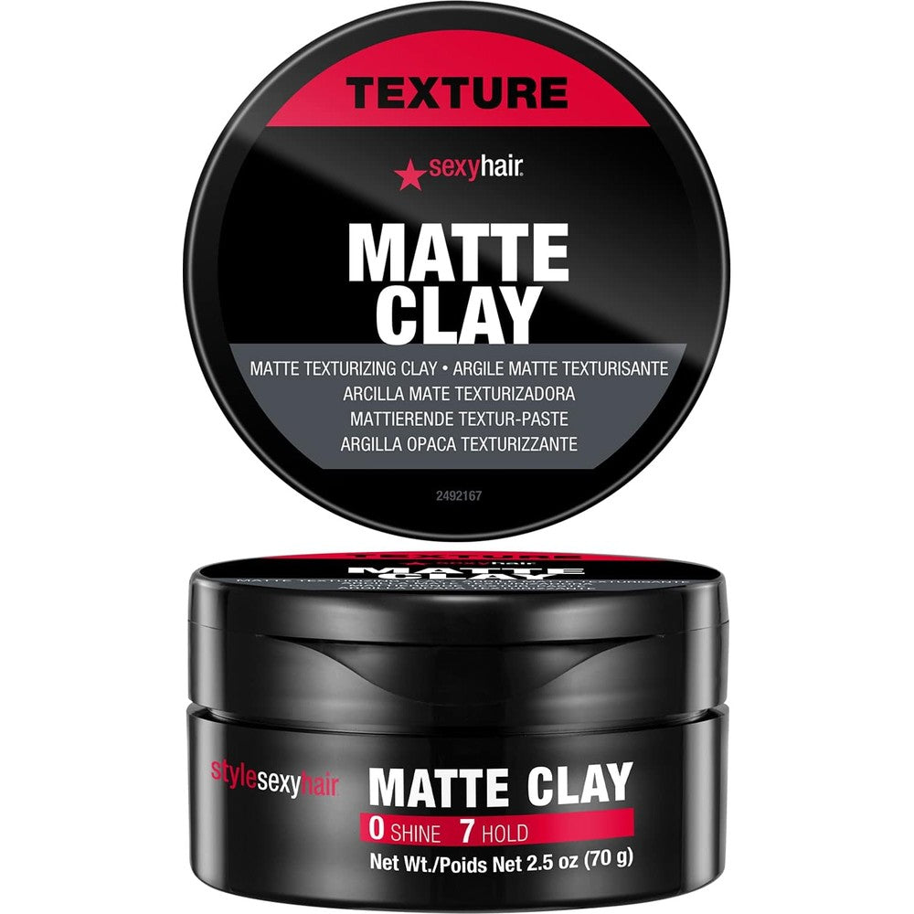 SexyHair Style Matte Clay front view matte texturizing hair styling product