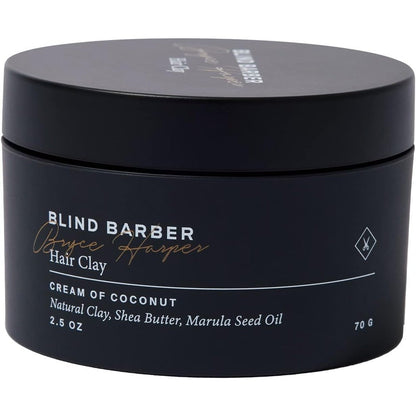 Blind Barber Bryce Harper Hair Clay 2.5 Ounce front view matte pomade for men