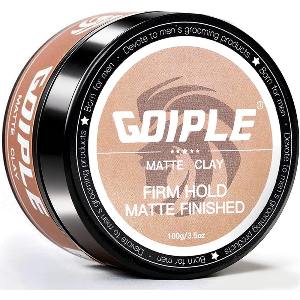 Goiple hair styling clay front view showing matte finish texturising pomade jar
