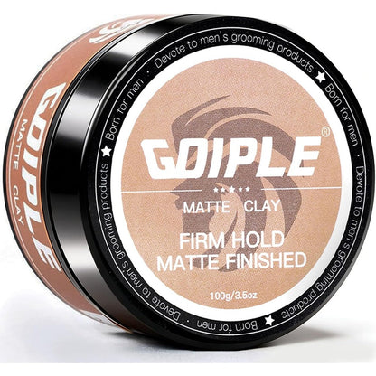 Goiple hair styling clay front view showing matte finish texturising pomade jar