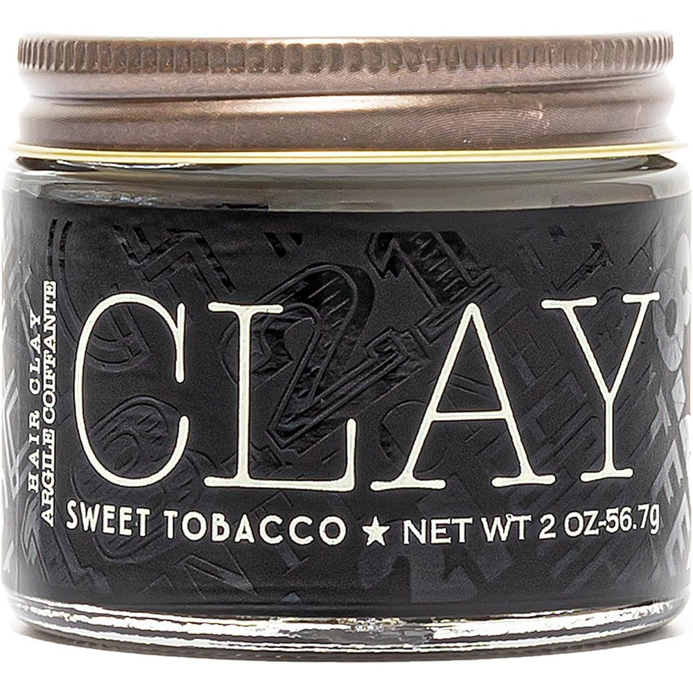 18.21 Man Made Hair Clay Pomade front view jar premium grooming product