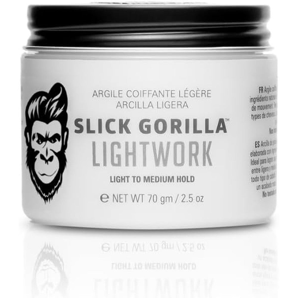 Slick Gorilla Lightwork Matte Hair Clay front view jar packaging