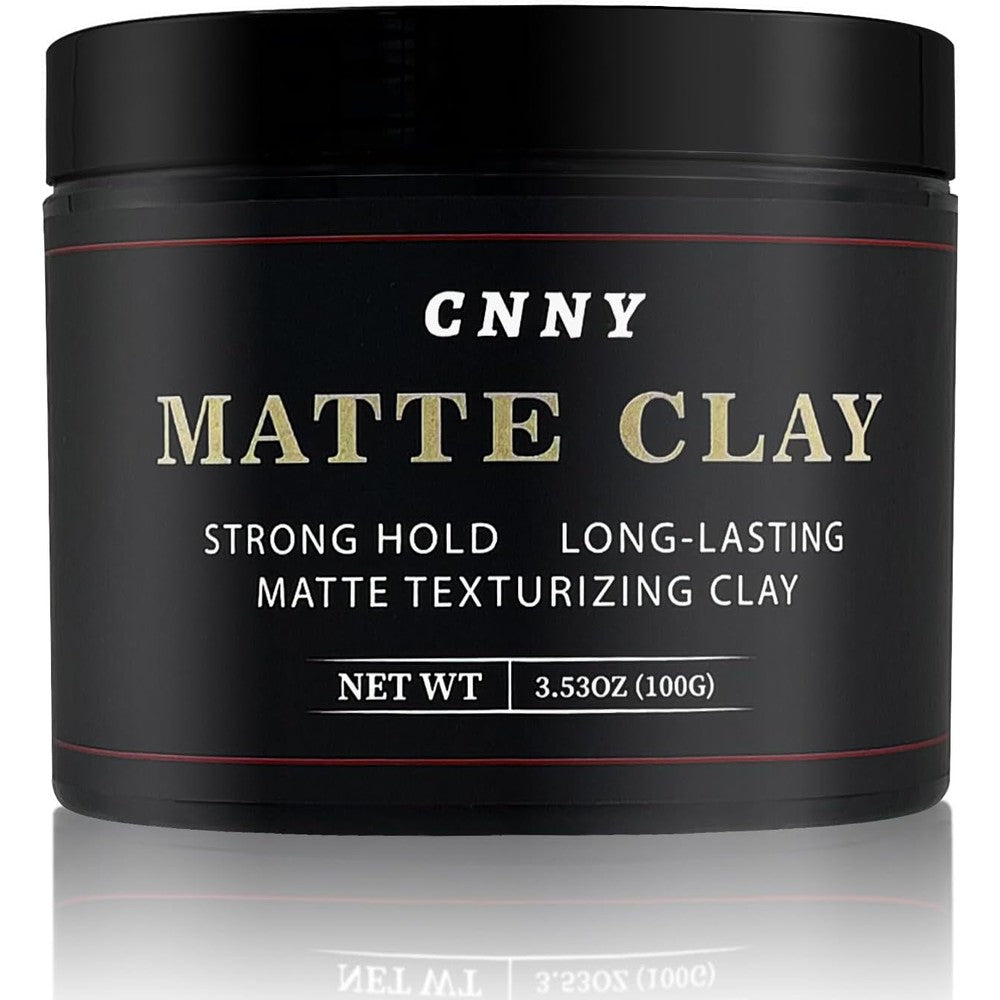 Crownnaturally CNNY Men Hair Styling Clay front view jar for strong hold hair care