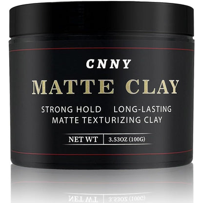 Crownnaturally CNNY Men Hair Styling Clay front view jar for strong hold hair care