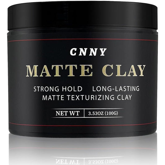 Crownnaturally CNNY Men Hair Styling Clay front view jar for strong hold hair care
