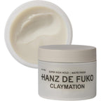 Hanz de Fuko Claymation front view premium hair styling clay jar