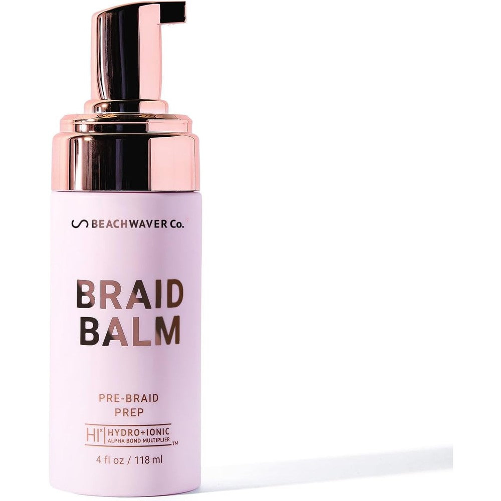 The Beachwaver Company Braid Balm Pre Braid Prep four fluid ounces front view bottle