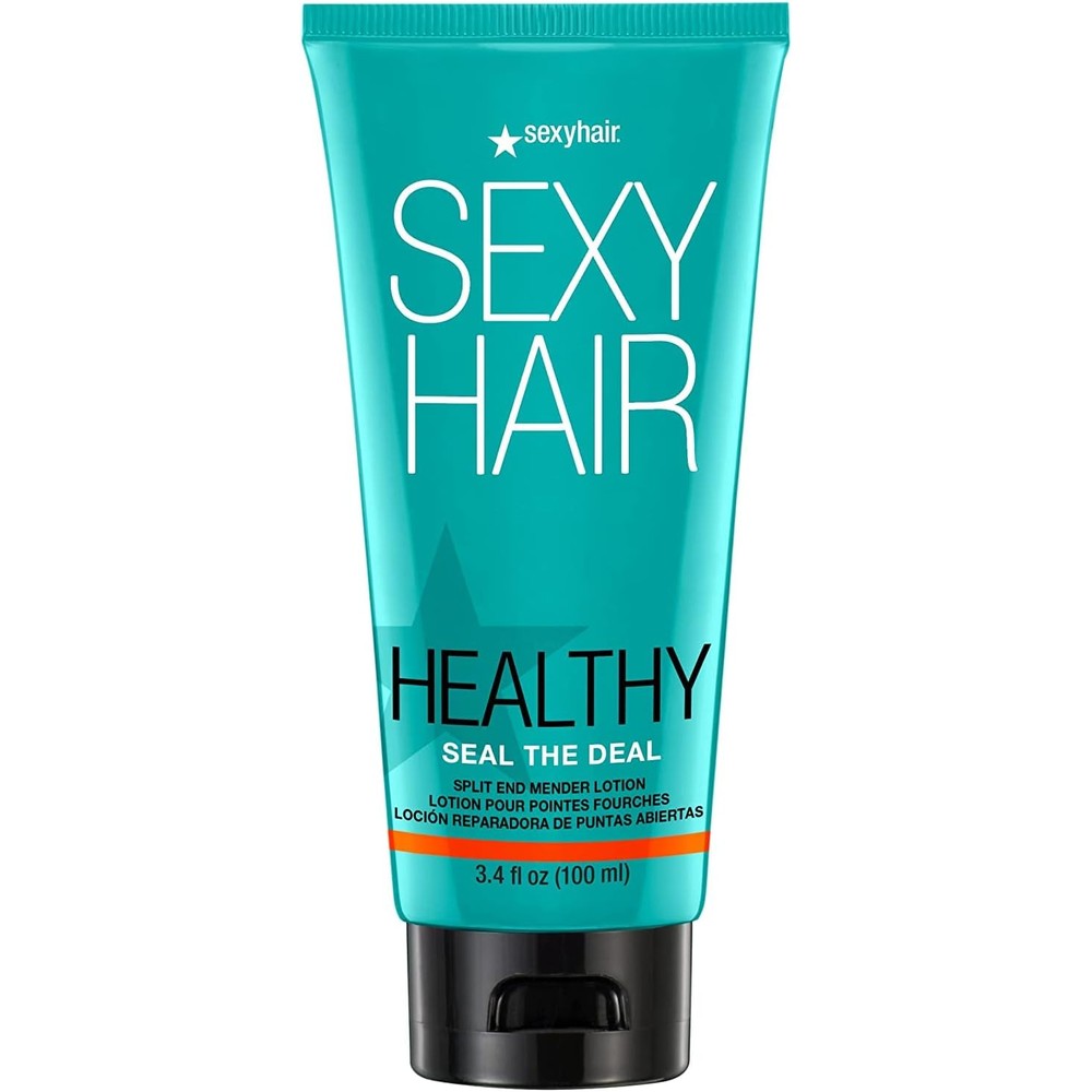 SexyHair Healthy Seal the Deal Split End Mender Lotion front view of 3.4 ounce bottle