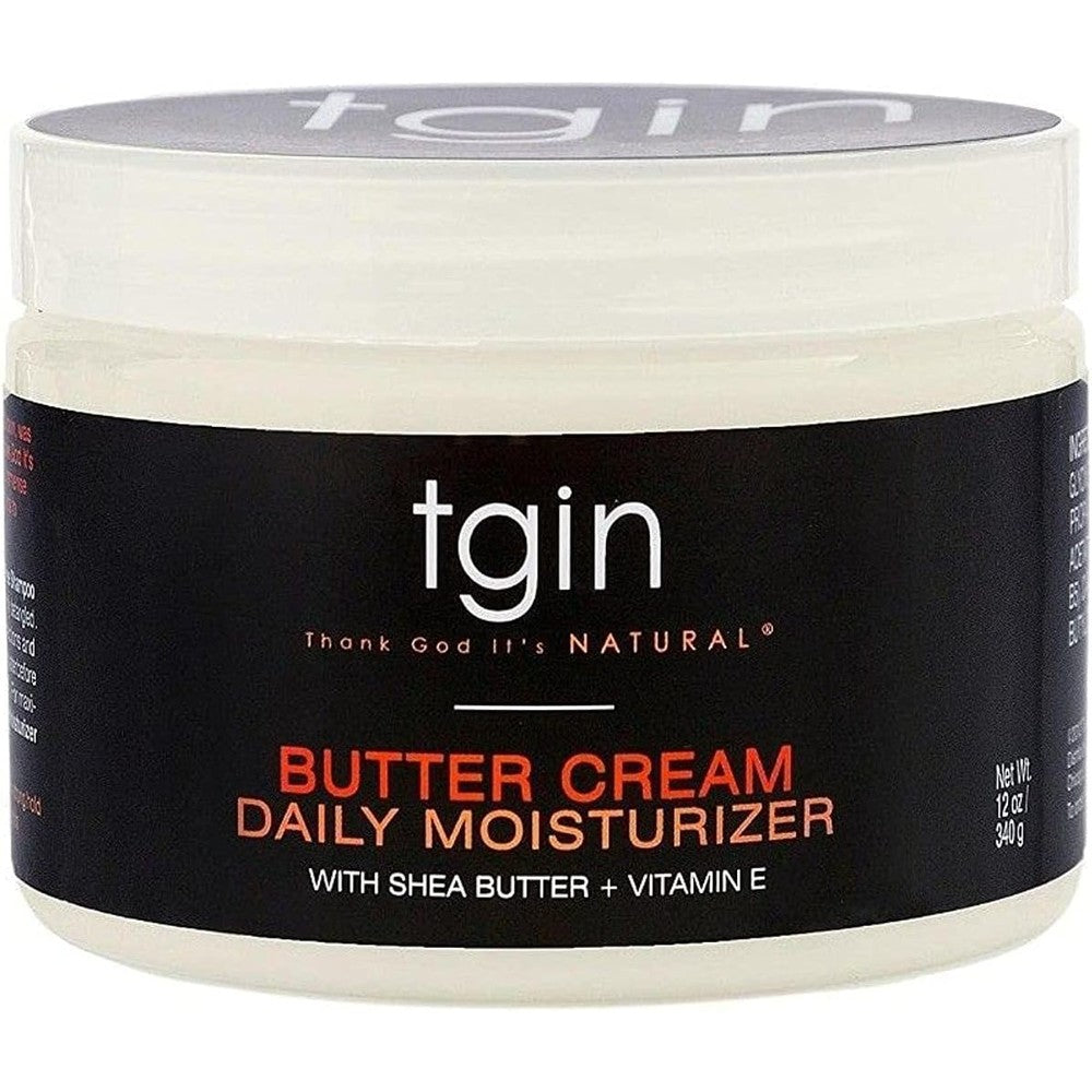 Thank God It's Natural Butter Cream Daily Moisturizer front view of 12 ounce jar for curly hair hydration