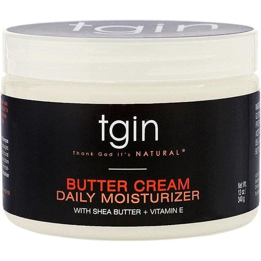 Thank God It's Natural Butter Cream Daily Moisturizer front view of 12 ounce jar for curly hair hydration