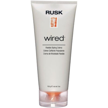 RUSK Designer Collection Wired Flexible Styling Creme front view bottle for professional hair styling