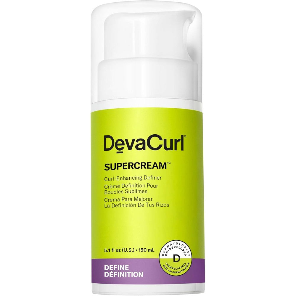 DevaCurl SuperCream Ultra Rich Moisturizing Definer front view bottle for curl styling