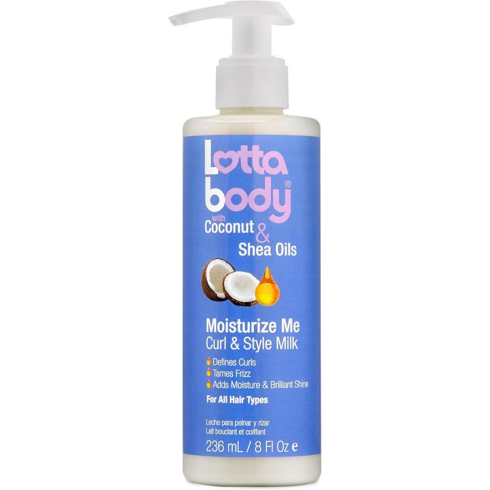 Lottabody Curl and Style Milk front view bottle for curl definition