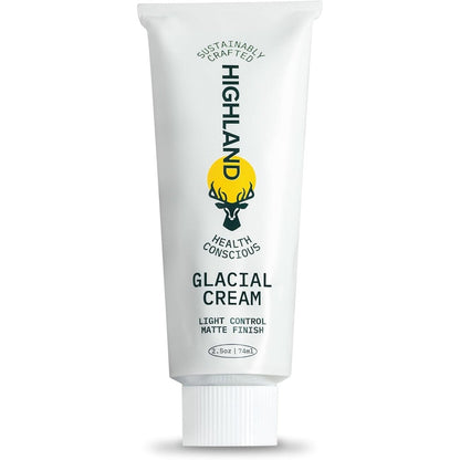 Highland Glacial Cream front view premium imported matte hair styling product