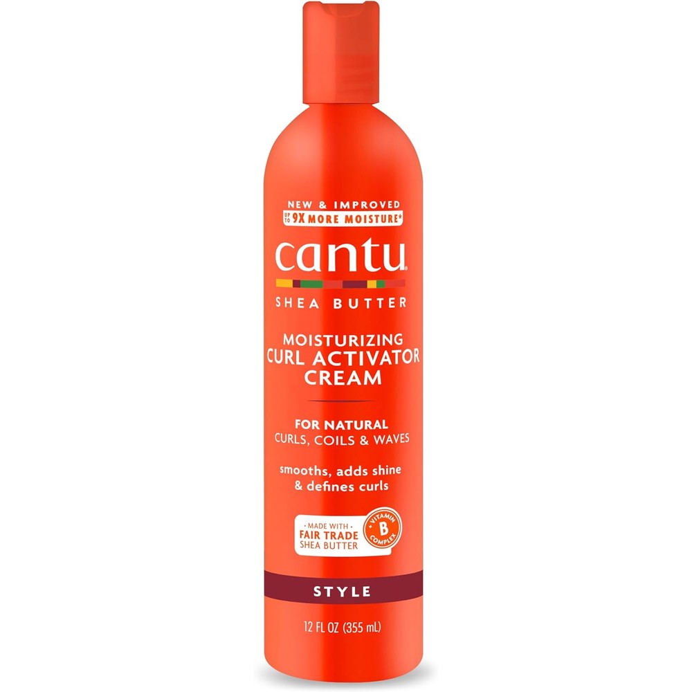 Cantu Shea Butter Moisturizing Curl Activator Cream front view bottle for curl definition
