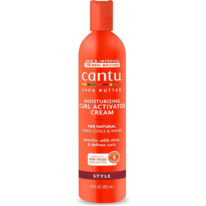 Cantu Shea Butter Moisturizing Curl Activator Cream front view bottle for curl definition
