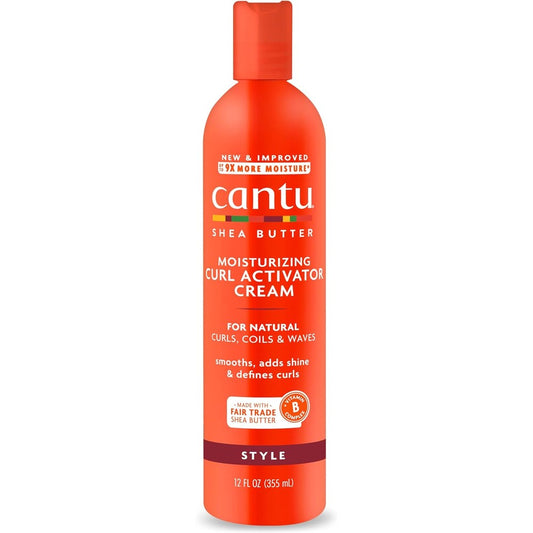 Cantu Shea Butter Moisturizing Curl Activator Cream front view bottle for curl definition