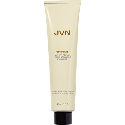 JVN Complete Air Dry Cream front view of the sustainable aluminum tube package.