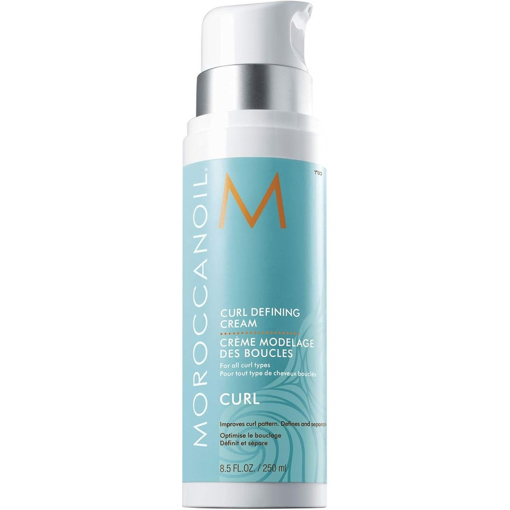Moroccanoil Curl Defining Cream front view bottle with pump dispenser.