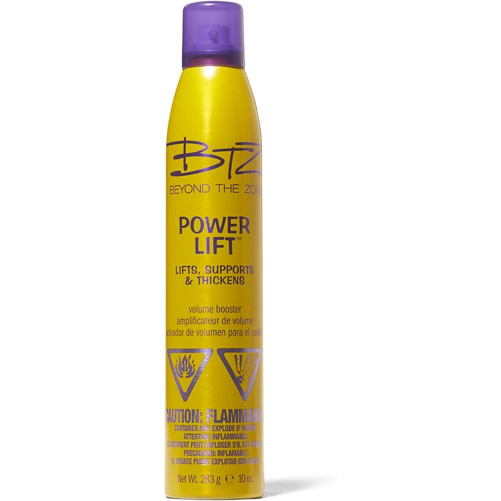 Beyond the Zone Power Lift Volumizing Booster front view aerosol can for root lift hair styling