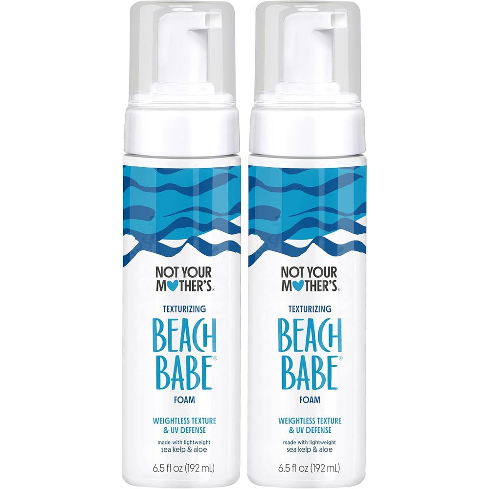 Not Your Mother's Beach Babe Texturizing Foam front view twin pack for beachy waves