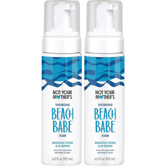Not Your Mother's Beach Babe Texturizing Foam front view twin pack for beachy waves