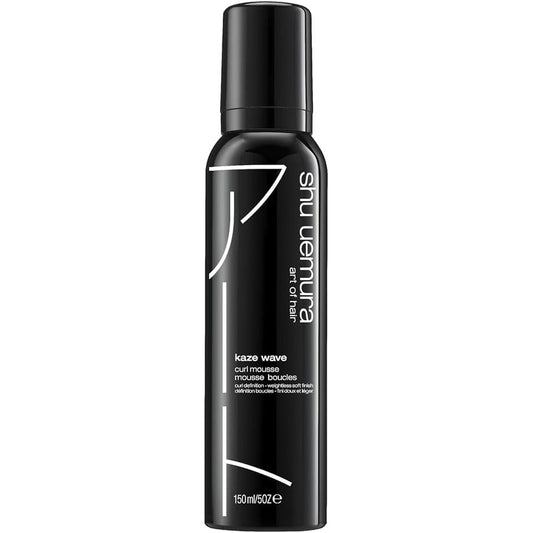 Shu Uemura Art of Hair Kaze Wave Curl Defining Mousse front view premium hair styling bottle