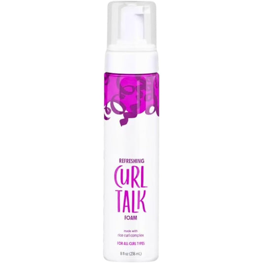 Not Your Mother's Curl Talk Refreshing Foam front view showcasing the 8 fluid ounce packaging.