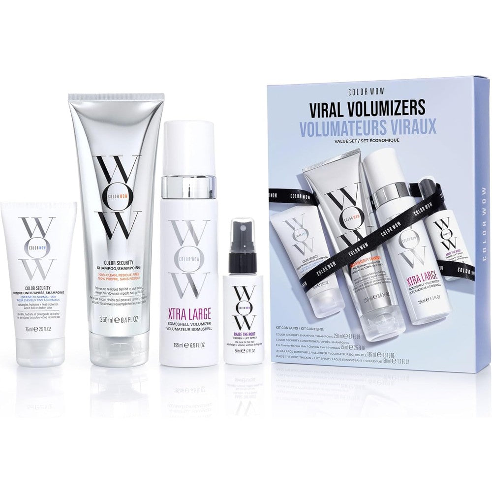 Color Wow Xtra Large Bombshell Volumizer front view of the professional hair styling bottle for fine hair volume