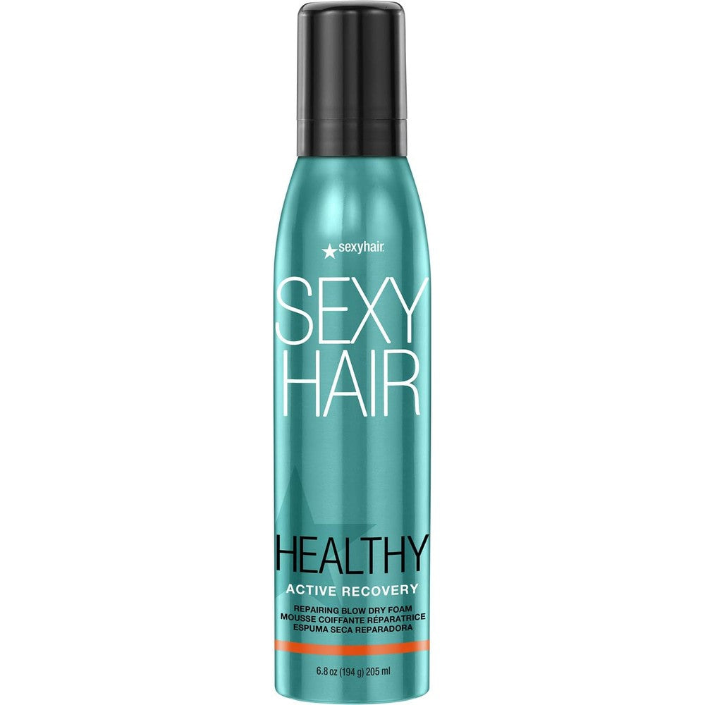 SexyHair Healthy Active Recovery Repairing Blow Dry Foam front view salon styling mousse