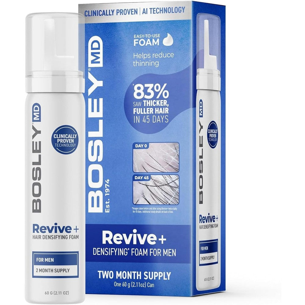 BosleyMD Men's Revive and Densifying Treatment Foam front view for hair thinning treatment