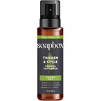 Soapbox Mens Thicken and Style Foaming Texturizer front view bottle