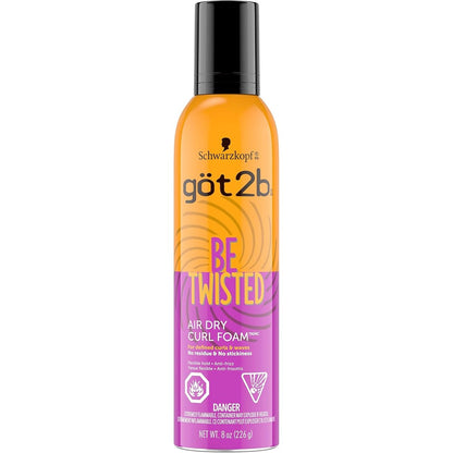 Got2b Be Twisted Air Dry Curl Foam for frizz control and curly hair styling