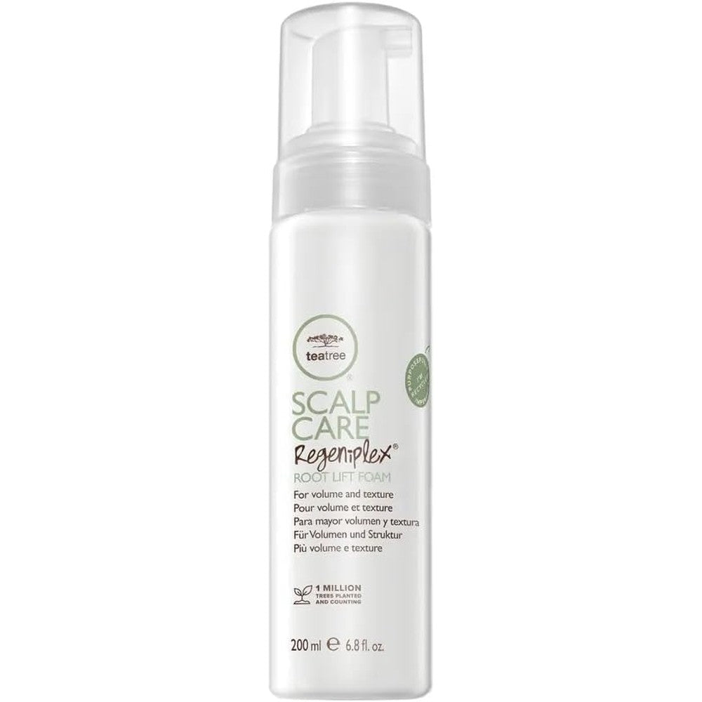 Paul Mitchell Tea Tree Scalp Care Regeniplex Root Lift Foam front view of bottle