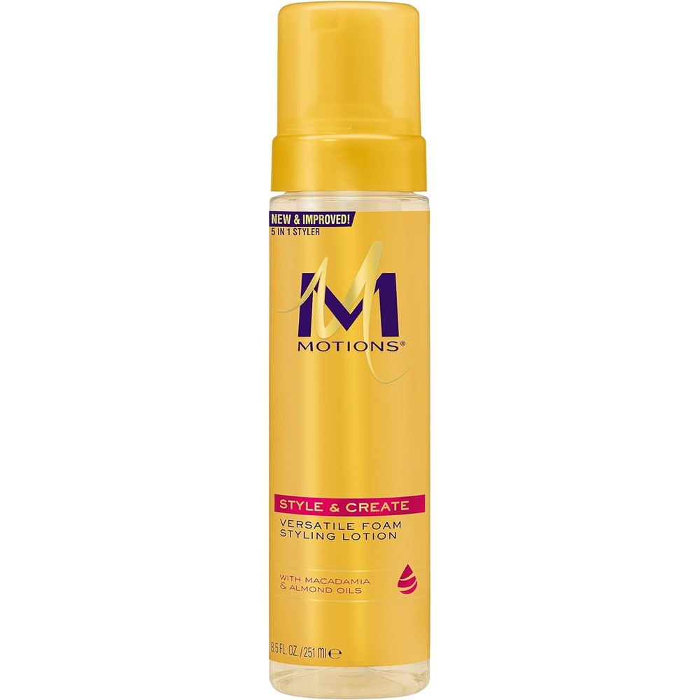 Motions At Home Foaming Wrap Lotion 8.5 Ounce front view pump bottle for hair styling control.