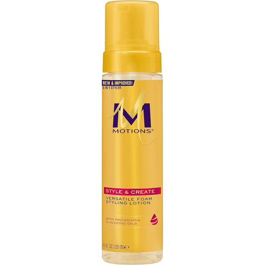 Motions At Home Foaming Wrap Lotion 8.5 Ounce front view pump bottle for hair styling control.
