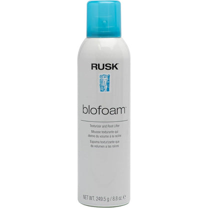 Rusk Designer Collection Blofoam Extreme Texture and Root Lifter 8.8 Ounce canister front view for professional hair volumizing.