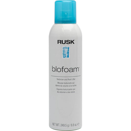 Rusk Designer Collection Blofoam Extreme Texture and Root Lifter 8.8 Ounce canister front view for professional hair volumizing.