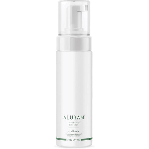 ALURAM Curl Foam front view showcasing clean beauty collection branding