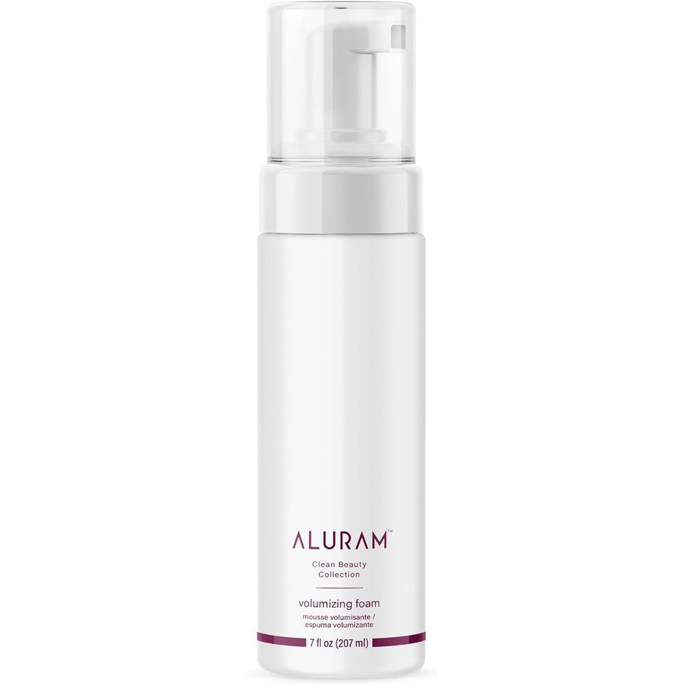 Aluram Coconut Water Volumizing Foam front view bottle for salon quality hair styling