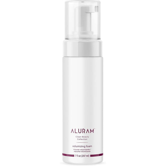 Aluram Coconut Water Volumizing Foam front view bottle for salon quality hair styling
