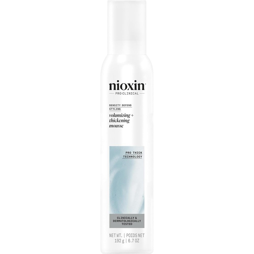 Nioxin Density Defend Styling Mousse 6.7 fluid ounce front view bottle for hair thickening.