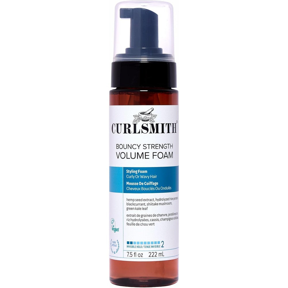 Curlsmith Bouncy Strength Volume Foam styling mousse for wavy hair and fine curls