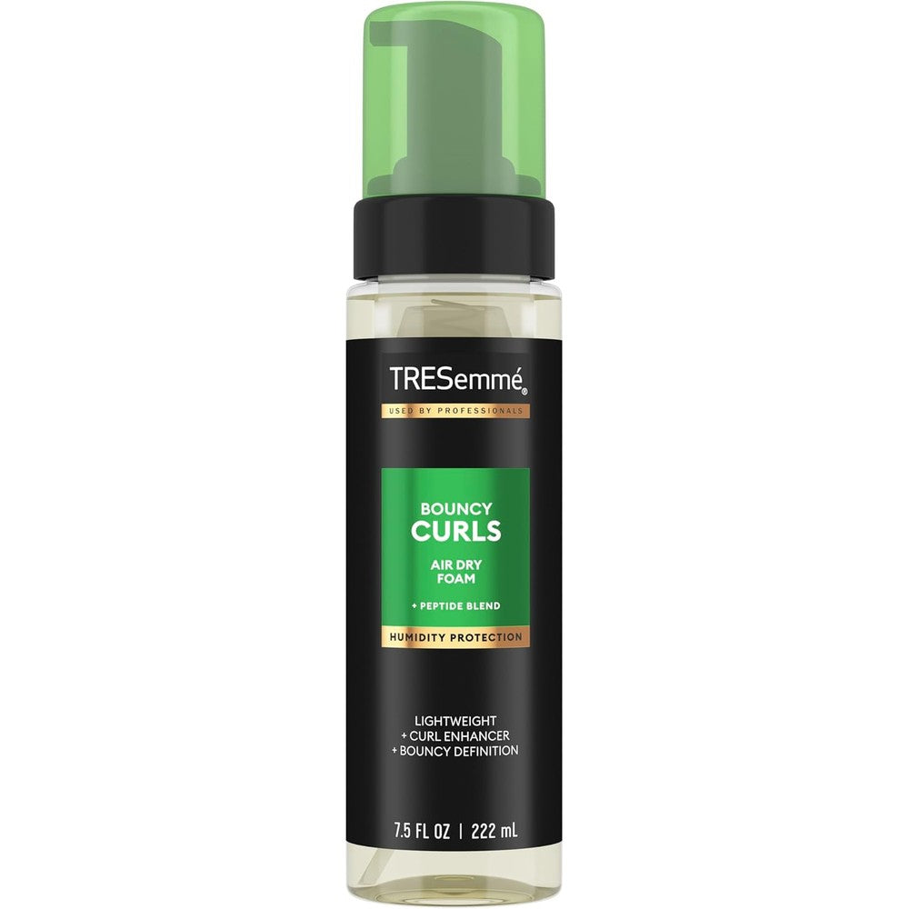 TresemmÃ© Bouncy Curls Air Dry Foam front view bottle