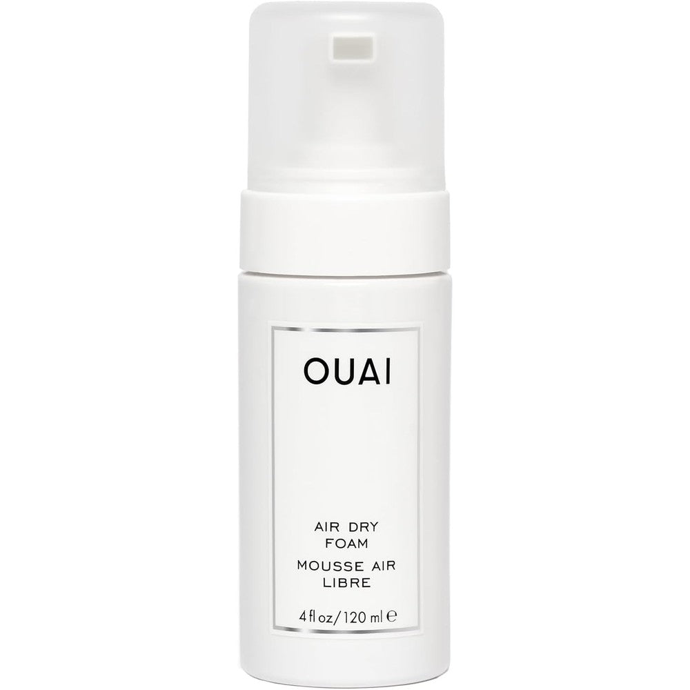 OUAI Air Dry Foam 4 oz bottle for curly hair styling and beach waves