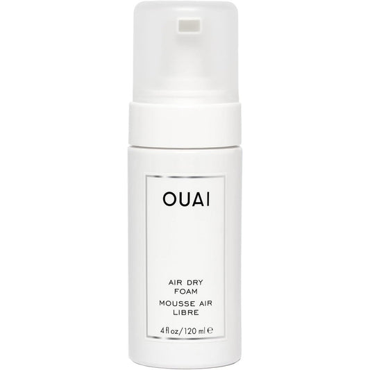 OUAI Air Dry Foam 4 oz bottle for curly hair styling and beach waves