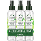 Herbal Essences Touchable Hold Hair Spray Gel front view for curly hair definition