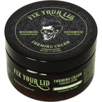 Fix Your Lid Forming Cream 3.75 Ounce jar front view showcasing men's grooming hair cream